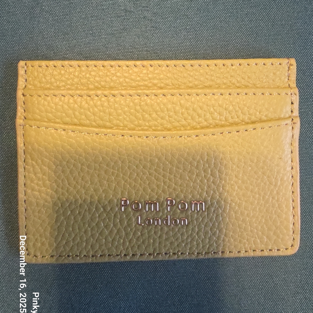 Pom Pom London Chelsea Card Holder In Lime Green